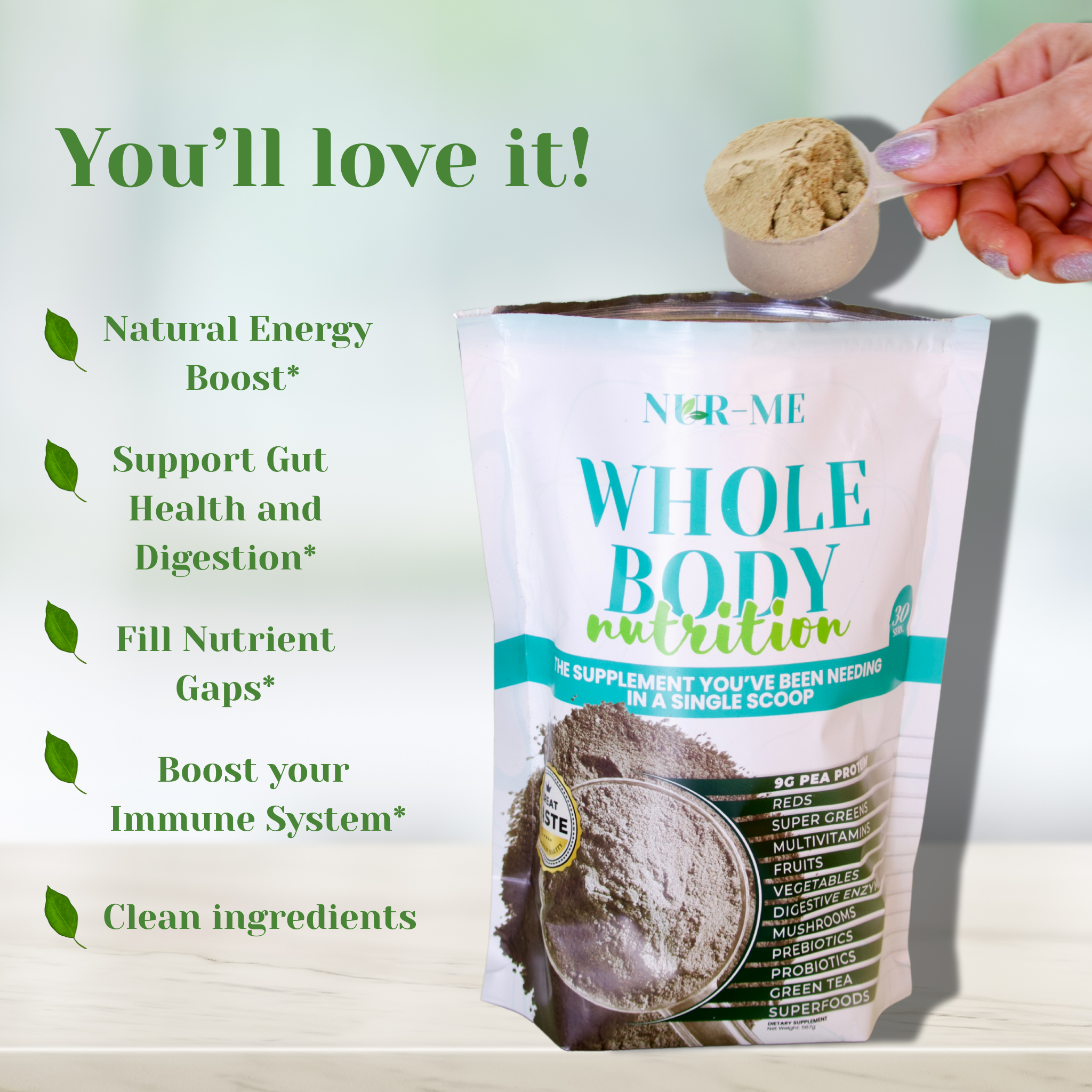 NUR-ME Whole Body Nutrition Superfood Supplement